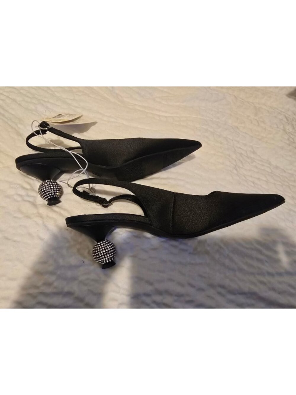 Women’s Simone Rhinestone Ball Heels - a New Day™ Black 9 - Picture 5 of 6
